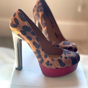 Animal print w/ Red heels *never worn